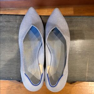 Rothy's Light Periwinkle Women's Flats with Blue Trim